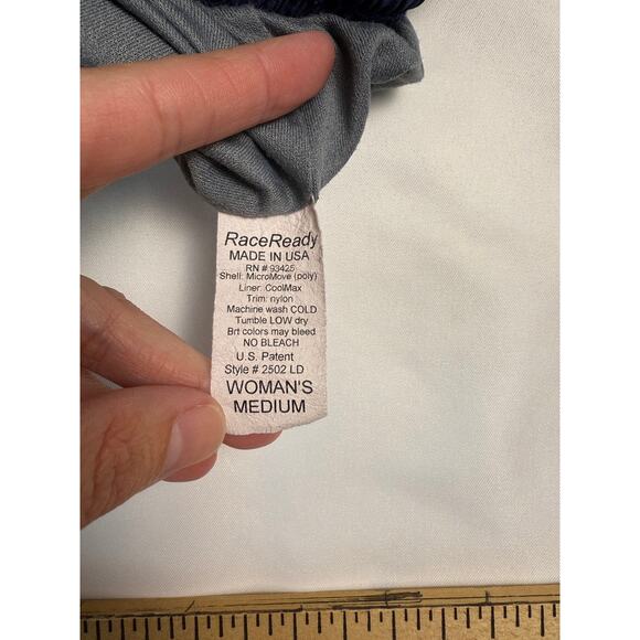 Vintage RaceReady Women's Long Distance MicroMove Running Shorts Blue USA Medium - Picture 5 of 10